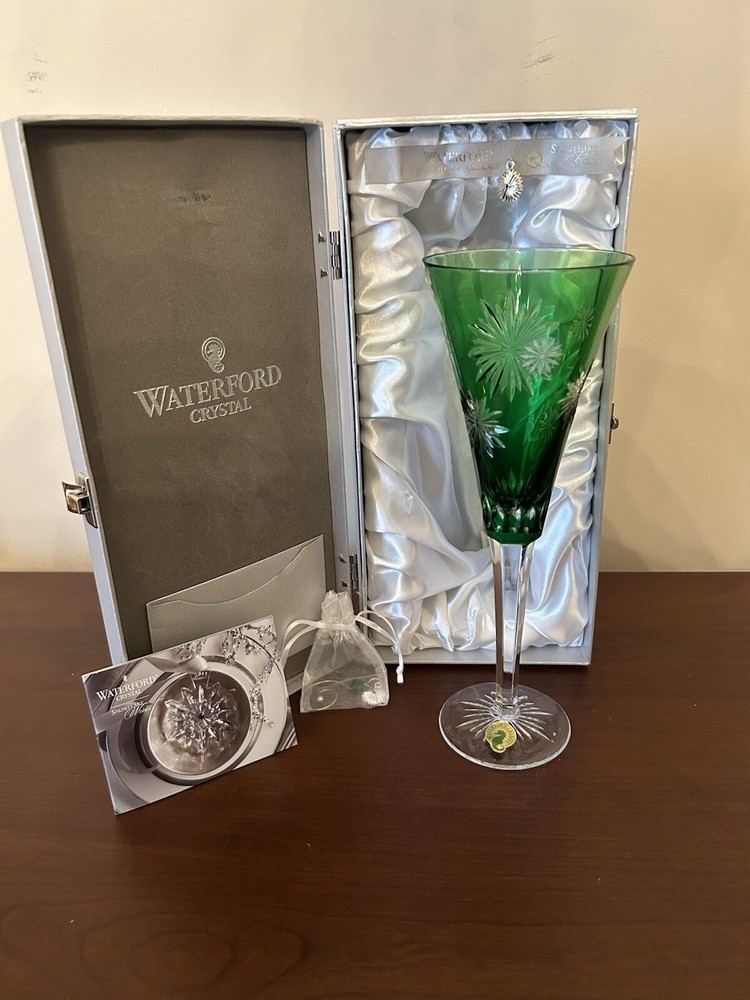 Waterford Snowflake Wishes Courage Champagne Flute, Second Edition w/charm