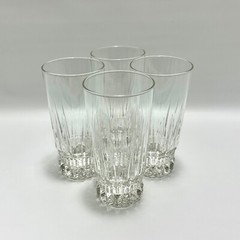 Cristal D’Arques-Durand Villeneuve Crystal Tumblers Coolers 6 3/8″ Set of 4