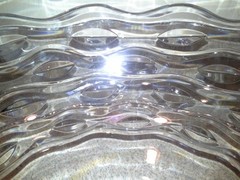 HUGE CRYSTAL CENTERPIECE BOWL / PUNCH BOWL, HAND CUT 24%, WAVE DESIGN, POLAND
