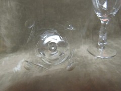 Vintage 1950’s Enchanting Orchid Cut Nancy Prentiss Water/Wine Stem Goblet Lot
