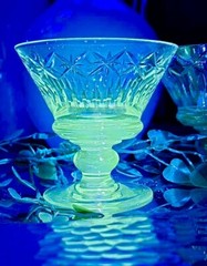Royal Brierley Antique Manganese crystal glasses. Set of 3 Rare Pattern 4 Fl Oz