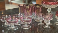 Tiffin Franciscan King’s Crown Red Thumbprint 12 Piece Set