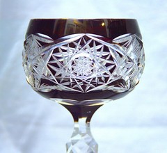 Wine Glass Flashing Rummer Rhenish Glashütten Köln-ehrenfeld Um 1920, Gold Ruby