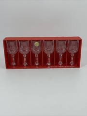 Set of 6 Longchamp 6 cl Durand Cristal D’arques 24% Lead Crystal Cordial Glasses