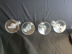 NIB Towle Full Lead Crystal HALIFAX Fluted Champagne Glasses 9″ Set of 4 #25423