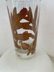 Vintage M. Petti Glass Oak Leaf & Acorn Signed