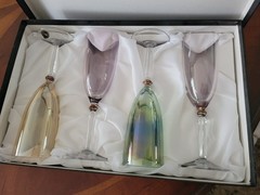 Stunning Multicolor Cristalleria Fratelli Fumo Glsses, Set of 4