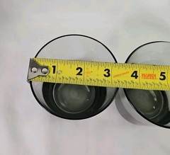 VTG Set Of 2 Smoky Glass Lowball Drinking Glasses Barware Size 3.25” EUC