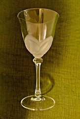 J G DURAND FLORENCE SATINE WINE 4 CRYSTAL GLASSES Signed 6 5/8″