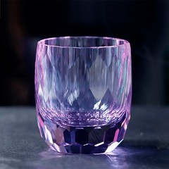 Hand Engrave To Purple 7oz Edo Kiriko Crystal Whiskey Glasses Gift Packing 1pc