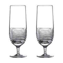 Waterford Rum Mixology Circon Hurricane Glasses Hiball Cocktail Beverage S/2