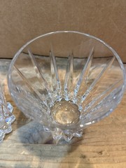 Rosenthal Germany Blossom Crystal Double Old Fashioned Glass Set Of 2