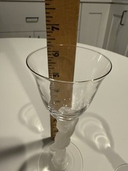 Crystal Frosted Nude Male Bacchus Cordial Liqueur Glass Figural Set of 2