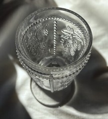 EAPG Goblet. Pattern Beaded Grape, California State by Bryce, Ripley. US Glass