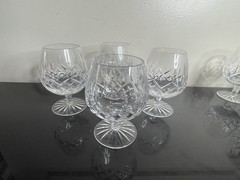 Waterford Lismore Crystal Balloon Brandy Snifter 5 1/4 In Set Of 4 Signed