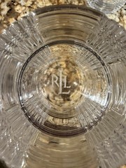 Ralph Lauren Crystal Glen Plaid High Ball Glasses 6.25″ EUC Set Of 2. Old Money