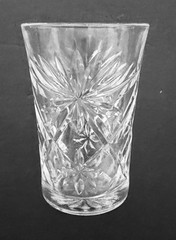 Oatmeal Flared Anchor Hocking Tumbler Prescut Clear Crystal EAPG 8 Ounces