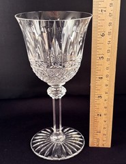 St. Louis Crystal France TOMMY Wine Glass ~ 6.75″h ~ NEW WITH LABEL
