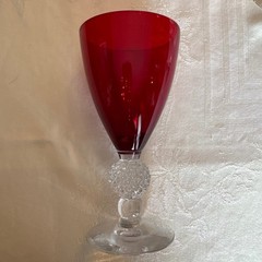 Morgantown Ruby Red Golf Ball Water/Wine Glass(es) 7 Inches by 3-3/8″