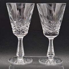 Waterford Kenmare White Wine Glasses Set of 2 5.5″ High Ireland Irish Crystal #4
