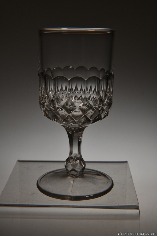 c. 1891 VICTORIA by Greensburg Glass COLORLESS Champagne Stem