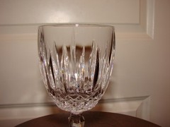 1 Retired Mikasa Old Dublin Crystal Wine Glass Goblet 6 1/2″ Tall Holds 8 oz