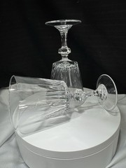2 VTG Princess House Esprit Water Glasses #750 Crystal Glasses 24% Fine Cut