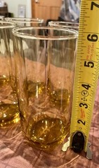 Honey Gold MCM Vintage Ice Tea Tumblers Set Of 8 Likely Anchor Hocking or Libby