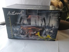 Vintage Artland 8 Piece Punchbowl Set Handblown New Romanian