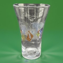 Set Of 6~13 Oz Amici Mosaic Fused Sea Glass Applied Beautiful. Made In Italy