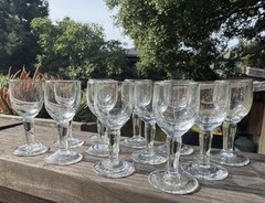 Vintage Set Of 12 Small H 3.25” Liquor/ Cordial Glasses
