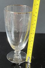 Tiffin Franciscan Lyndley Platinum Rim 6 ¼” Footed Ice Tea Tumbler(s) 12 OZ