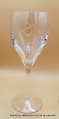 Waterford Crystal Ballet Ribbon Essence White Wine Glasses (pair) 9 1/2 in. tal