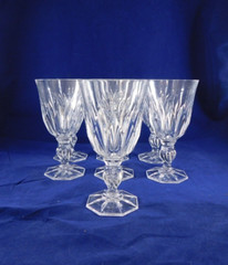 Cristal d’Arques / Durand CRA-140 Lead Crystal Water Glass Set 7 Unknown Pattern