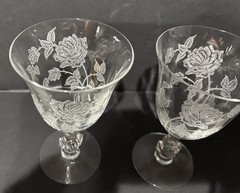 Heisey Rose…Set Of (2) Water Glasses…6.5″—Three Sets of Two Available–BIN