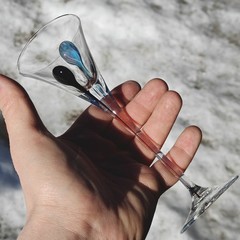 Nuutajarvi Finland set of six cordial glass by Heikki Orvola