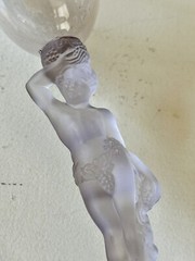 Vtg Bayel France Bacchus Aries Nude Male Liqueur Purple Crystal Glass 6.25” Rare