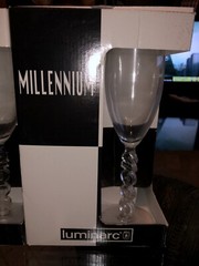Luminarc Millenium 2000 Glasses Flutes Verres Copas Champagne Flutes Glasses NEW