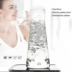 Clear Water Carafe Set with Tumbler Glass – 30 oz Nightstand Decanter for Bedroo
