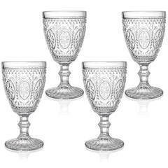 Clear Glass Goblets, Drinking Goblets Stemmed Water Glasses for Iced Tea Wine…