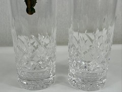 2 VINTAGE WATERFORD CRYSTAL LISMORE HIGHBALL 12oz TUMBLER GLASSES 5 5/8″