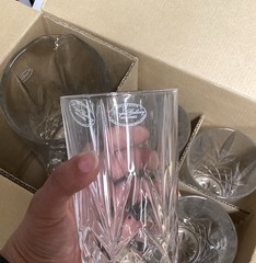 Royal Gallery France Crystal Chaplain Barware Set 1 Pitcher 4 High Ball Glasses