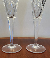 New in Box 2 WATERFORD CRYSTAL Millennium Happiness Champagne Toasting Flutes