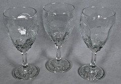 Set of 3 Vintage Libbey Chivalry Water Goblets 12oz 1985 Glasses
