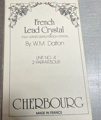 2 TWO French Parfait – Sour Goblets 24% Lead Crystal No. 4 W M Dalton 5 3/4″