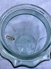 Green Glass Drink Dispenser Brass Spigot Made In Italy SVE Gallon Vintage
