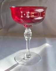 MORGANTOWN GLASS JEWEL #7631 SPANISH 6-OUNCE SAUCER CHAMPAGNE or TALL SHERBET!