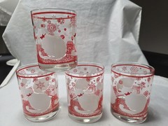 Vintage George Briard Set of 4 Snowcat 14oz Double Old Fashion Glasses