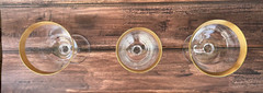 Set of 3 Rare Vtg Tiffin Gold Encrusted Rim Wine/Champaign Glass. 1930´s-1940´s
