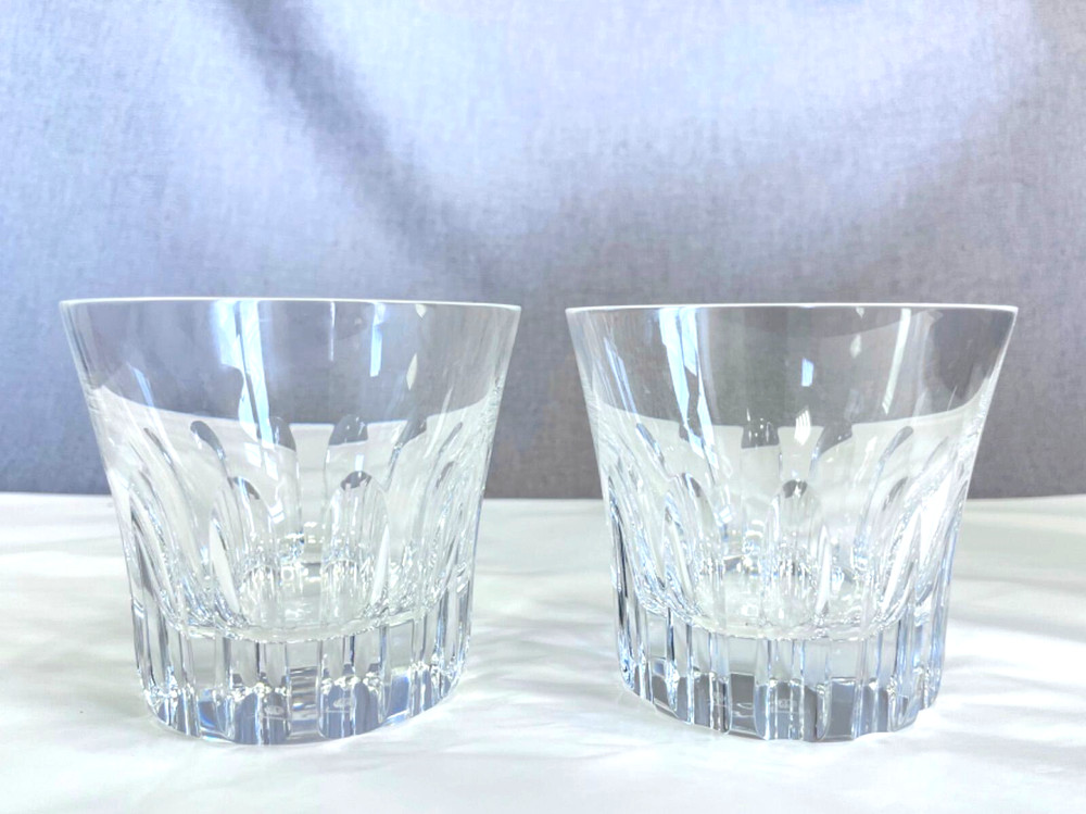 Baccarat Etna Tumbler Crystal Rock Pair Glass Whisky Glass D9.5 x H8.5cm